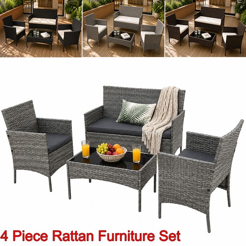 4seater rattan garden sofa - rattan,