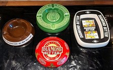 Collection Of 4 Ind Coope / Diamond Bitter Pub Ashtrays Man Cave Brewery Items