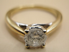 Vintage Natural Diamond Solitaire Engagement Ring 5.5mm 0.5 Carat Stamped 9k