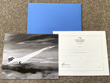 British Airways Concorde - Smythson Flight Certificate + Photograph in Envelope