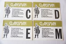 The Clansman Loco Railway Window Destination Label x4