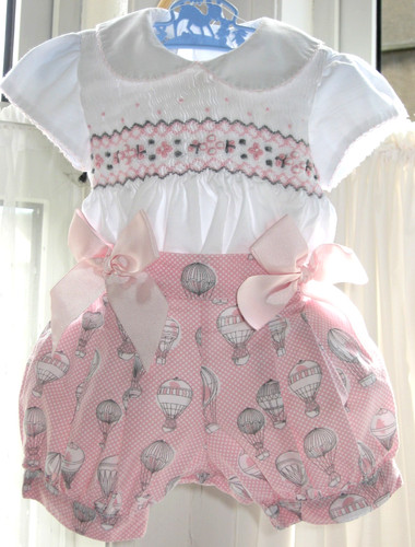 Smocked romper pink - romper, pretty