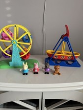 Peppa Pig Toy Bundle Amusement Park - Ferris Wheel, Pirate Ship, 4 Figures