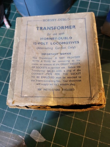 Hornby dublo 1950s transformer - dublo,