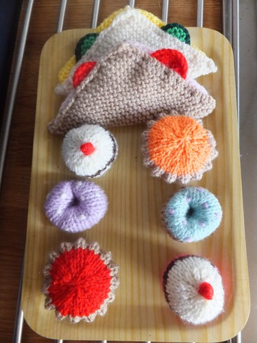 Hand knitted tea for two - hand,
