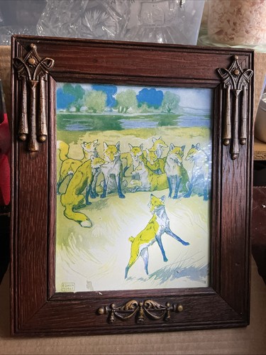 Antique oak picture frame - oak, with