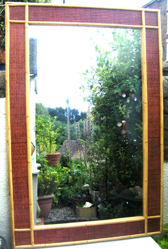 Vintage rattan mirror - vintage,