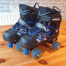 Gosome Quad Roller Skates Adjustable Size 34-37 (1.5-4) With light up LED wheels