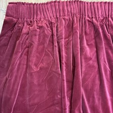 Velvet Curtains Cotton Vintage Cranberry Red 92” W x 83” L Lined