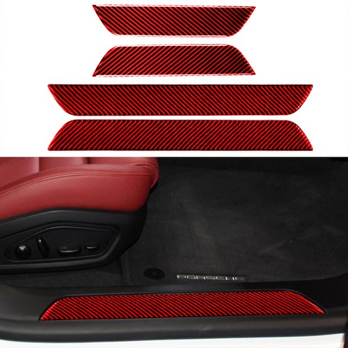 4pcs red carbon fiber - red, door