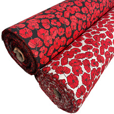 Poppy Poly Cotton Fabric Material 114cm Wide Per Metre Crafts,  Bunting Quilting