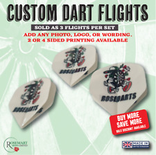 Personalised customer printed Dart flights set of 3.  Any logo, photo or text
