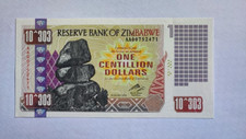Zimbabwe 1 Centillion Dollars