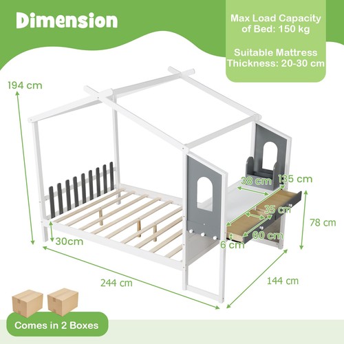 House bed wood montessori - house,