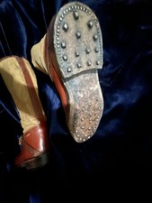 Vintage Early 20th Century  Cordings of Piccadilly Type Canvas & Leather Boots 