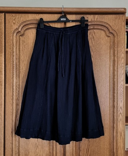 Crinkled cotton skirt - crinkled,