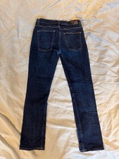 NUDIE Organic Dry Navy Denim Grim Tim 36x34" Slim Stretch JEANS VGC