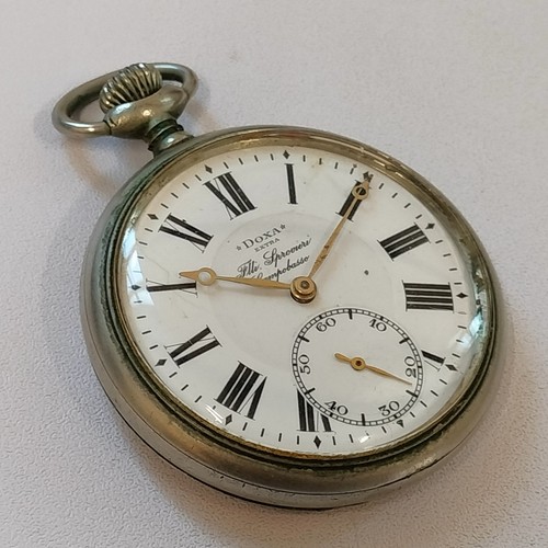 Antique doxa silver pocket - silver,