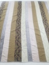 Vintage Feed Sack Beautiful Self Printed Fabric Quilt 92x89 inch