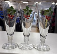1960s Collectable Cherry B /Blackcurrant B  Glasses x3. Retro Kitsch.