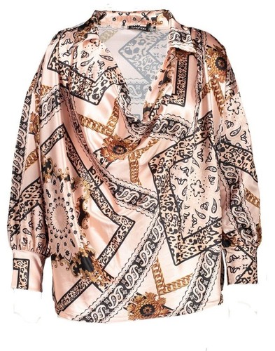 Boohoo satin chain print - satin,