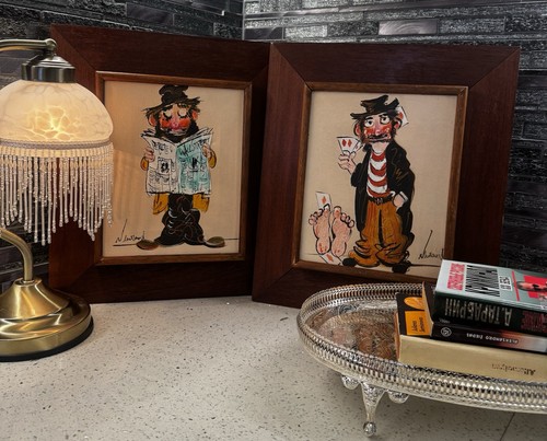 Vintage pair signed - of,