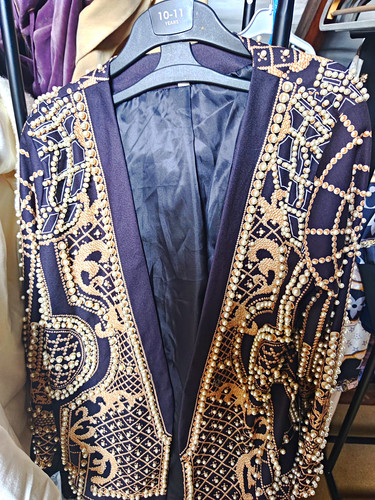 Women black gold velvet - black/gold,