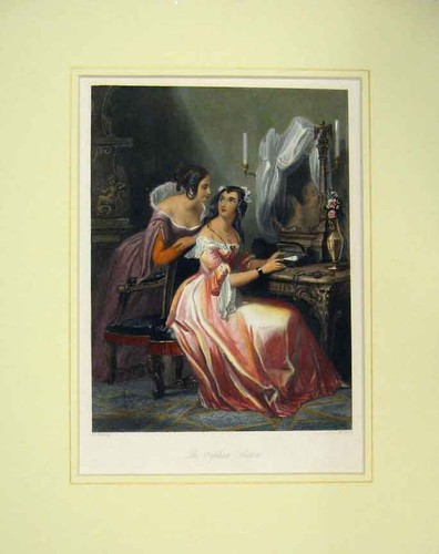 Original old antique print - original,