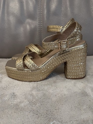 River island gold raffia strap - river,