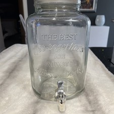 JME Boxed Jamie Oliver Large Clear Glass Drinks Dispenser