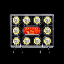 Clear Plastic Box Case Trays Capsules Holder For Storage for 10pcs Coins
