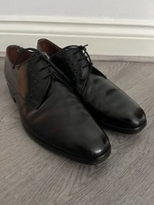 Barker For Russell & Bromley Mens Black Leather Lace Up Formal Shoes - Size UK 8