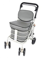 Shopping trolley with seat and - with,