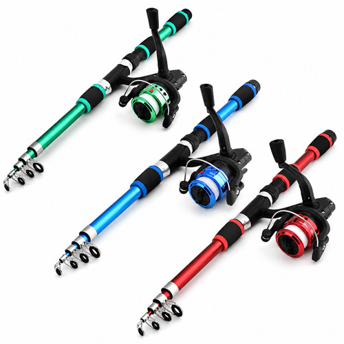Telescopic fishing rod set - telescopic,