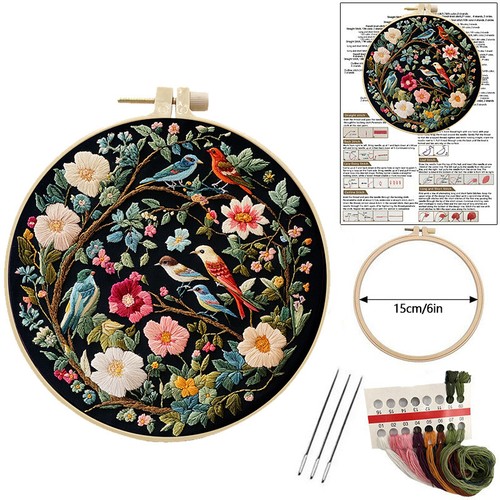Bird embroidery kit diy - bird,