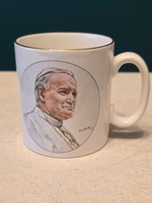 Royal Worcester Palissy Bone China Mug Pope John Paul II's Visit to Britain 1982