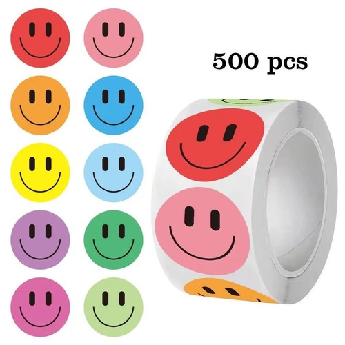 500pcs roll smiley face - smiley,