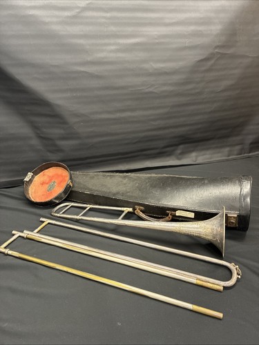 Vintage silver trombone - silver,