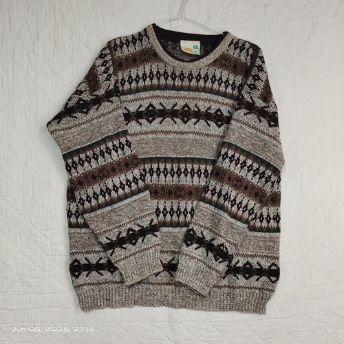 Mens vintage sweater brown - sweater,