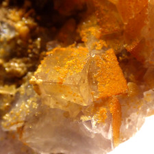 Smithsonite on Fluorite Coldstones Quarry Yorkshire UK Mineral Specimen 5cm