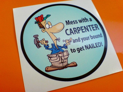 Humorous tool box sticker - humorous,