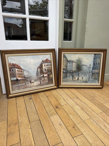 Stunning pair oil canvas - on,