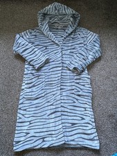 Womens Dorothy Perkins Dressing Gown, Size Medium, Fluffy Hooded Nightwear, (60)