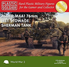 WW2V20005 1/72 WWII ALLIED M4A1 WET STOWAGE SHERMAN TANK Plastic Soldier  WW2