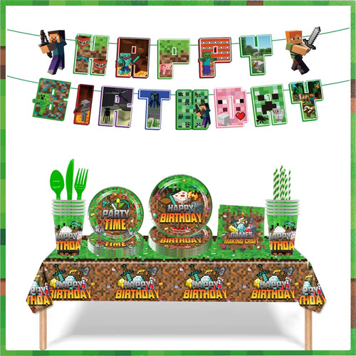 Minecraft party supplies set - supplies,