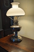 Vintage Chrome Plated Oil Lamp