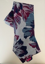 Men's Pure Silk Tie by Alexandre Savile Row Classic - Floral Pinks Blues Wedding