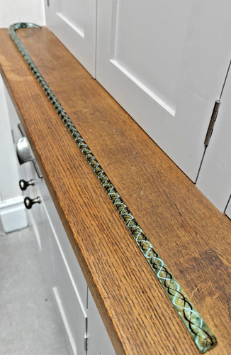 Antique glass walking stick - ,