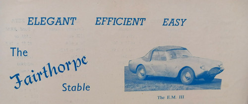 Fairthorpe sports cars undated - fairthorpe,