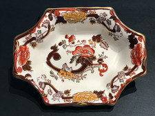 MASONS IRONSTONE BROWN VELVET BONBON OR TRINKET DISHES